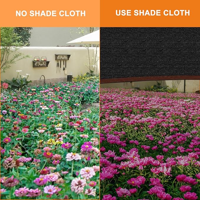Storystore 40% Shade Cloth with Grommets, 10Ft x 16.4Ft Garden Mesh Shade Tarp Sun Shade Net for Greenhouse, Cover, Patio, Plant, Flower, Chicken, Coop