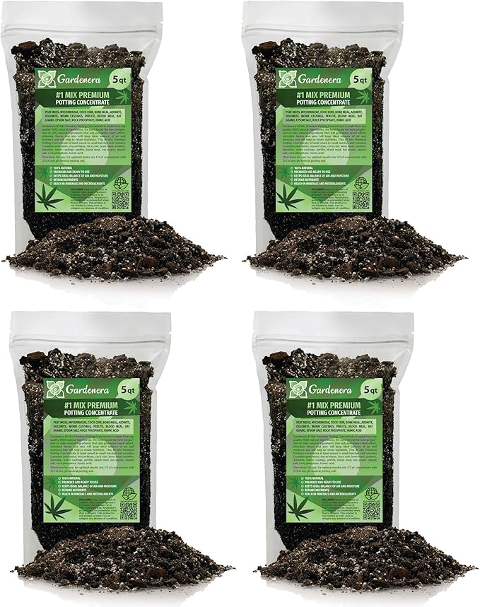 Premium Happy Plant Potting Soil Mix - Optimal Nutrient-Rich Blend for Thriving and HIGH-Yield Herbal Plants - 20 Quart
