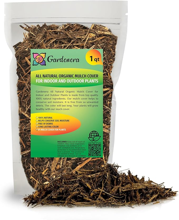 Premium Organic Natural Mulch Cover - Enhance Your Indoor Plants with Natural Aroma and Organic Benefits - 1 Quart