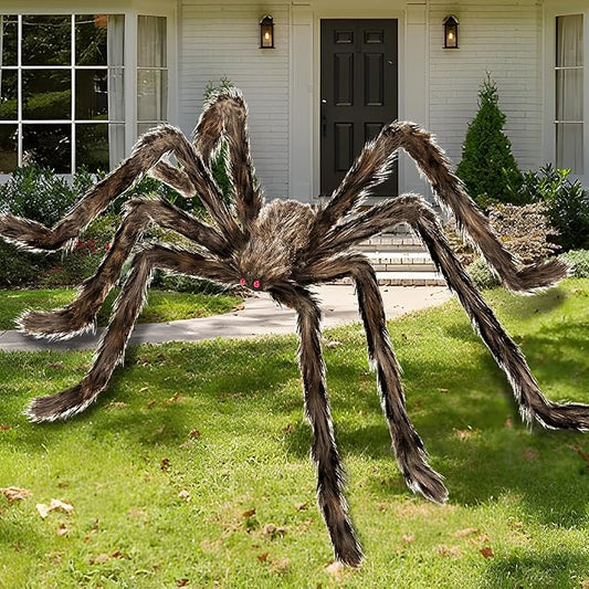 Halloween Decorations Outdoor and Indoor,78" Giant Spider Decorations,Scary Large Spider Props for Yard Lawn,Halloween Party Decorations,Haunted House Decor,Golden