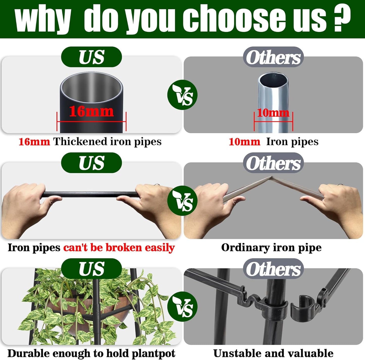 5.2FT Obelisk Trellis for Climbing Plants Outdoor, 16mm Rust-Proof Extra Thickened Plastic-Coated Metal Pipes, Indoor Climbing Support for Potted Plants, Vines, Flowers Stands,Black