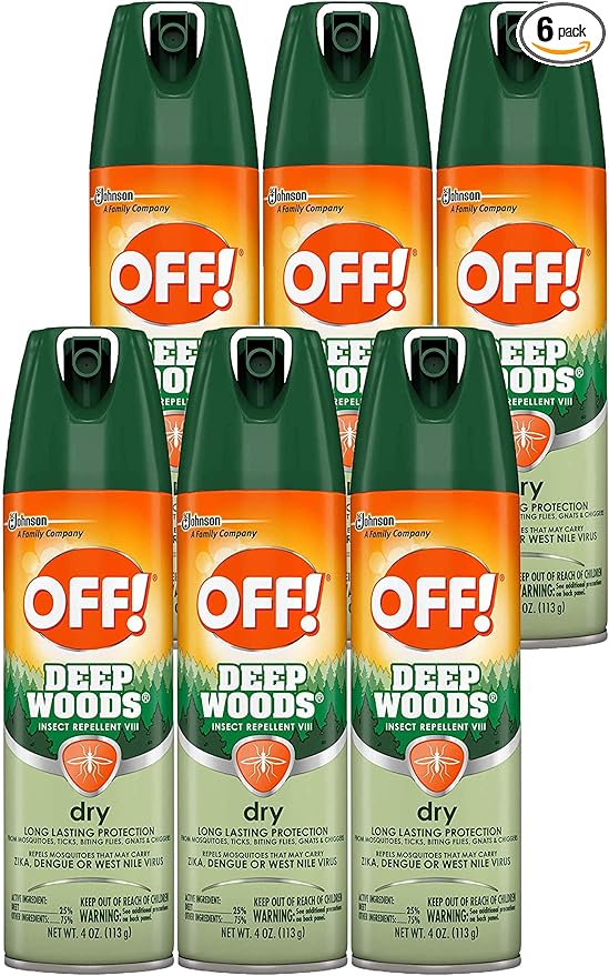 OFF! Deep Woods Dry Spray Long Lasting Protection (Pack - 6)