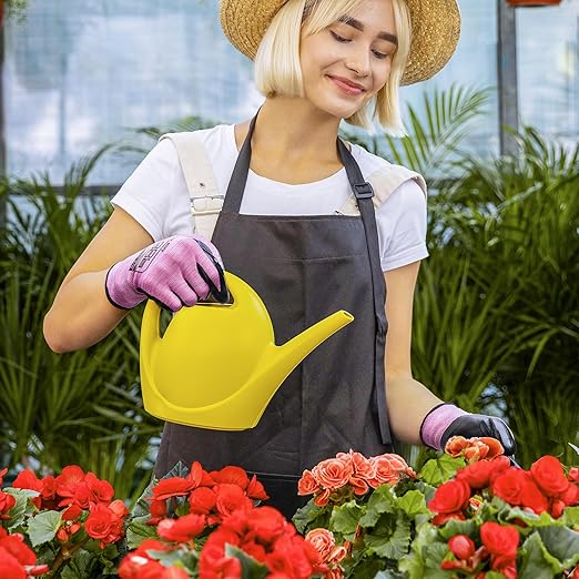 COOLJOB 10 Pairs Nitrile Dipped Rubber Coated Safety Work Gloves with Grip, Non-slip Bulk Gardening Roofing Gloves for Ladies Women, Oil-resistant Gear for Package Handler, Warehouse Worker, Small