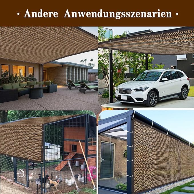 Shade Cloth for Garden,80% Mesh Tarp with Grommets Shade Cloth for Greenhouse,Patio,Vegetables,Plants Cover and Chicken Coops,Coffee Shade Net for Outdoor Garden