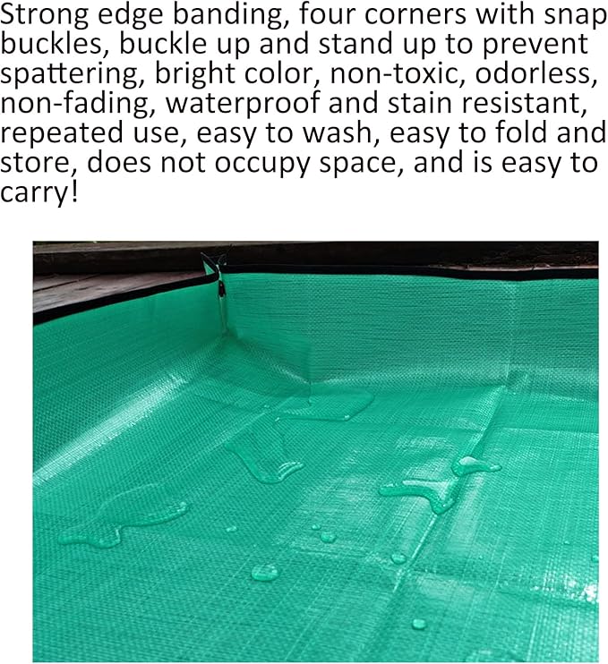 2PCS(39.3'',26.8'') Plant Waterproof Repotting Square Mats,Foldable Garden Transplanting Work Cloth Mat,Portable Gardening Mat,Indoor Succulent Potting Mat(39.3"x39.3",26.8"x26.8")