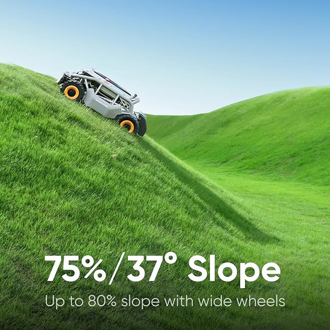 Remote Control Lawn Mower S1 4WD 56V12Ah, Multi-Functions RC Lawn Mower with 1.5-4.3 Inch Cutting Height 21 Inch Cutting Width for 75% Slope(37°) for Mowing 0.75 Acres