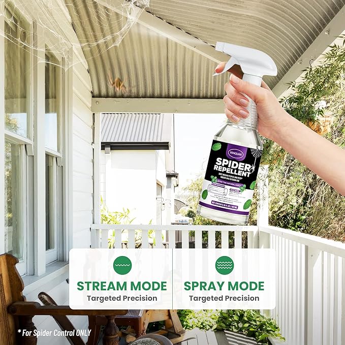 16 oz Peppermint Oil Spider Repellent Spray - Natural Insect Deterrent for Home & Garden