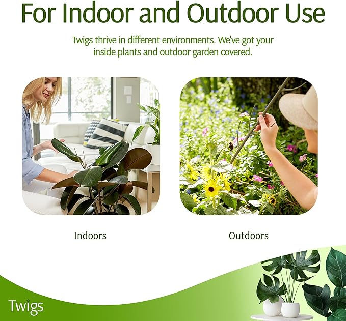 Stackable Plant Support Stakes, Stem Holder Structure for Indoor & Outdoor Use, Garden Accessories for Climbing & Potted Plants, Trellis Alternative - Monstera (Dark Green), 10 Pack, 17" L