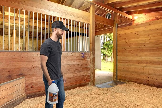 Absolutely Clean Barn, Stall, or Horse Trailer Deodorizer, Natural-Based Cleaning Spray (128oz)