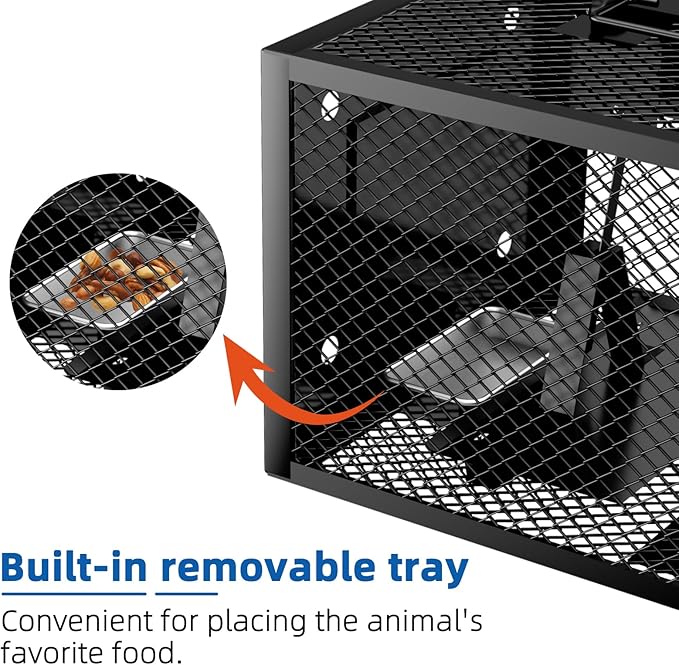 Humane Rat Traps - Large 12.5 Inches Upgraded Mouse Trap for Outdoors & Indoors - Reusable Rat Trap Cage for Mouse and Small Animals - Effective Quick Simple to Use (6-Pack)