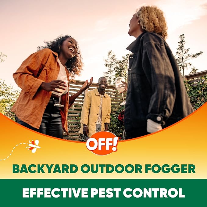 OFF! Outdoor Insect & Mosquito Repellent Fogger, Backyard Pretreat, Kills & Repels Insects in an up to 900 sq, ft, Area, 16 oz (Pack of 4)