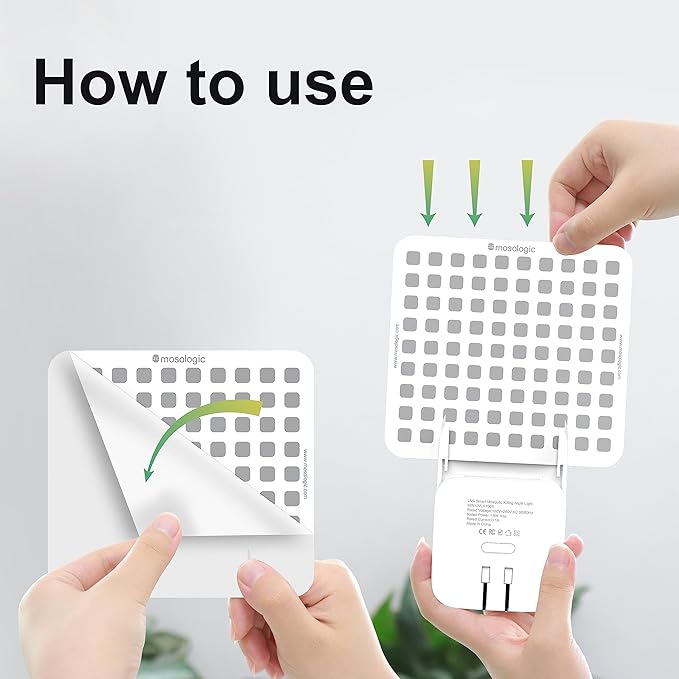 Mosalogic Updated Fly Trap Refills Sticky Card Replacement Glue Cards for Flying Insect Trap indoor-5pack (No Device)