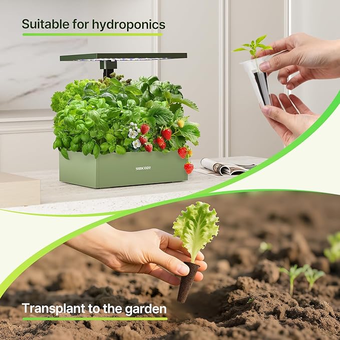 160pcs Hydroponic Pods, Accessories Compatible with Suncoze & Other Hydroponics Growing Systems, Gardening Supplies Garden Pods Include 60 Grow Sponges, 20 Grow Baskets, 20 Domes, 60 Labels