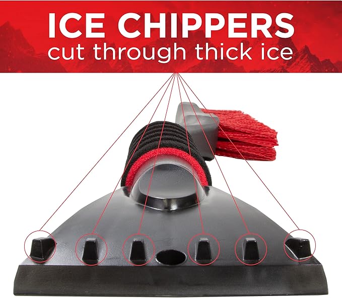 Mallory 532 26 Inch Snow Brush with Ice Scraper for Cars, Trucks, SUVs, RVs, and More (Colors May Vary)