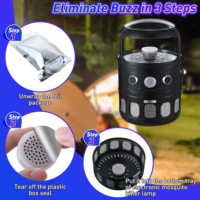 Qualirey 8 Pack Mosquito Attractant Refill for Bug Zappers, 60-Day Lasting Lure for Mosquito Traps, High Catch Rate Fly Insect Bait, Compatible with DynaTrap and Most Indoor/Outdoor Traps