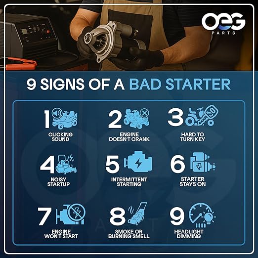 OEG Parts New 120V Electric Starter Compatible with Tecumseh Engine Snow Blowers HM HMSK LK OH OHSK 72403600 33329, 33329A, 33329B, 33329C, 33329D, 33329E, 33329F, 37000, STC0016, 41022030