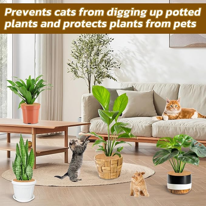 Legigo 10pcs Coconut Fiber Mulch Ring Tree Plant Protector Mat, 6 Inch Natural Coco Coir Tree Protection Ring Plant Pot Soil Cover, Tree Rings Disc Plant Cover for Indoor Outdoor Plants,Landscaping