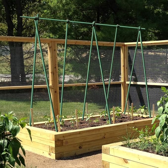 4ft Garden Stakes 50pack for Plants Vegetable Fence Post, 1/4" Dia Fiberglass Stakes Tree/Cucumber/Bean Pole Stake EcoStake Rust-Free