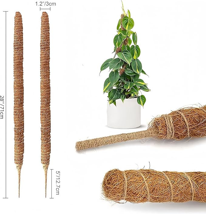 Moss Pole,48'' Moss Pole Monstera Plant Support. (2×28 Inch)