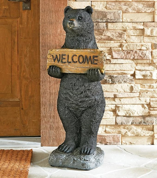 BLACK FOREST DECOR Welcome Home Bear Sculpture