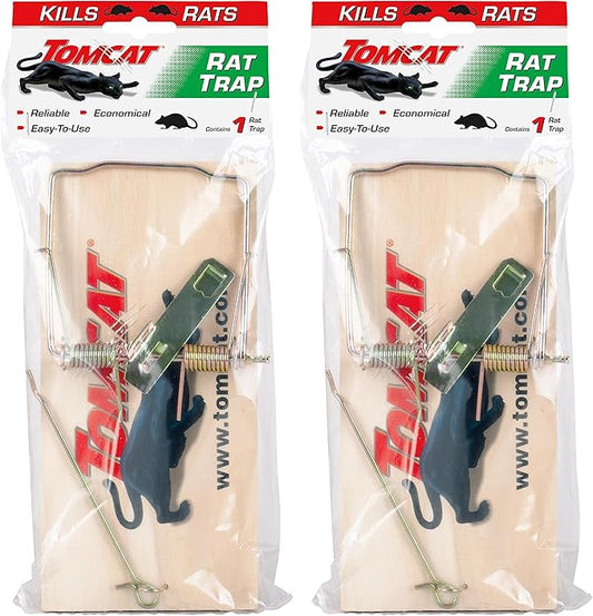 Tomcat Rat Trap (Wooden), 1 Trap (Pack of 2)