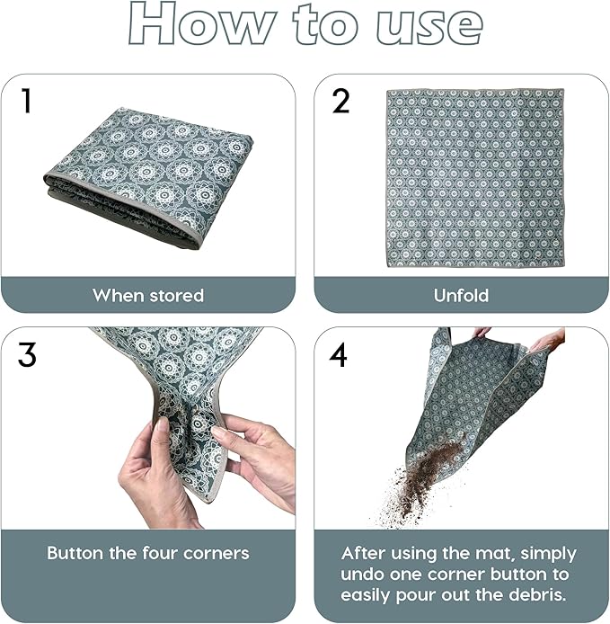 Heavy-Duty Waterproof – Indoor Plant Transplanting & Mess Control Mat, Thick Succulent Potting Tray for Soil Change, Spill-Proof Gardening & Pet Grooming Mat (L - 39.4" X 39.4")