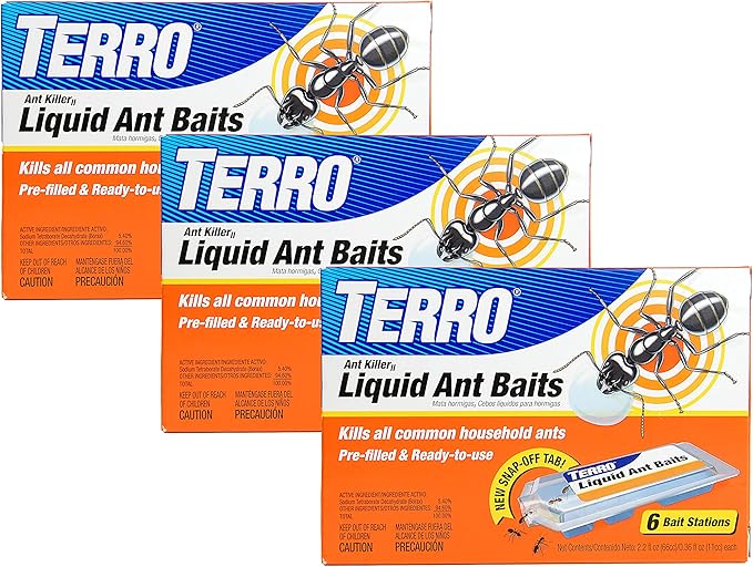 TERRO Ant Killer Bait Stations T300-3SR - Liquid Bait to Eliminate Ants - 18 Count Stations for Effective Indoor Ant Control
