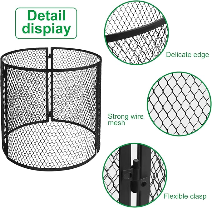 4 Pack Metal Plant Cage Protectors from Animals-11.8 x 11.8 Inch Garden Plant Protector - Sturdy Bunny Barricades Chicken Wire Cloche Plant Protectors for Keeping Bunny Animals Out