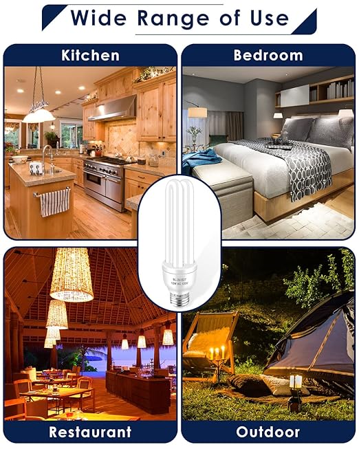 PACETAP E27 15W 2U Type Replacement Bulb, 2 Pack, Compatible with Most Models Indoor Outdoor Lamp