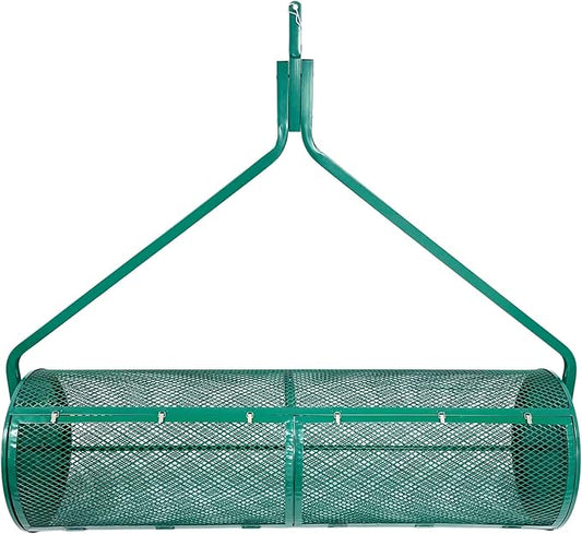LANDZIE Lawn and Garden Spreaders - 60 x 20 Inch Tow-Behind Compost and Peat Moss Spreader for Large Lawns Commercial Landscaping - Effortlessly Spread Perfect Layer of Topdressing - Large Lawn Care
