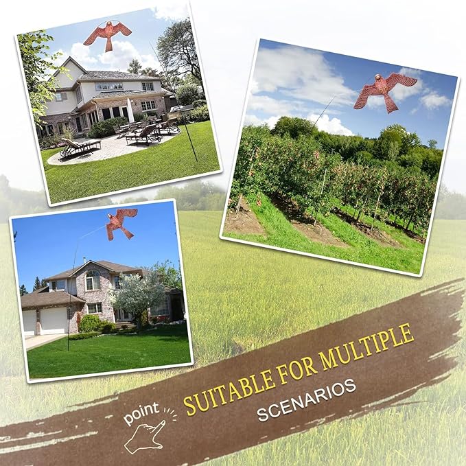 Bird Hawk Flying Kite Without Pole for Crops Farm Protector Bird Scarer Flying Kites -Style A Kite Without Pole
