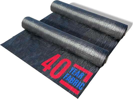 Sandbaggy 10 ft x 200 ft Landscape Fabric | 40 Year Fabric | for Weed Barrier, Ground Cover, Garden | Industrial Grade | 135 Lbs of Tensile | UV Protected | DOT Approved (2 Rolls - 10 ft x 200 ft)