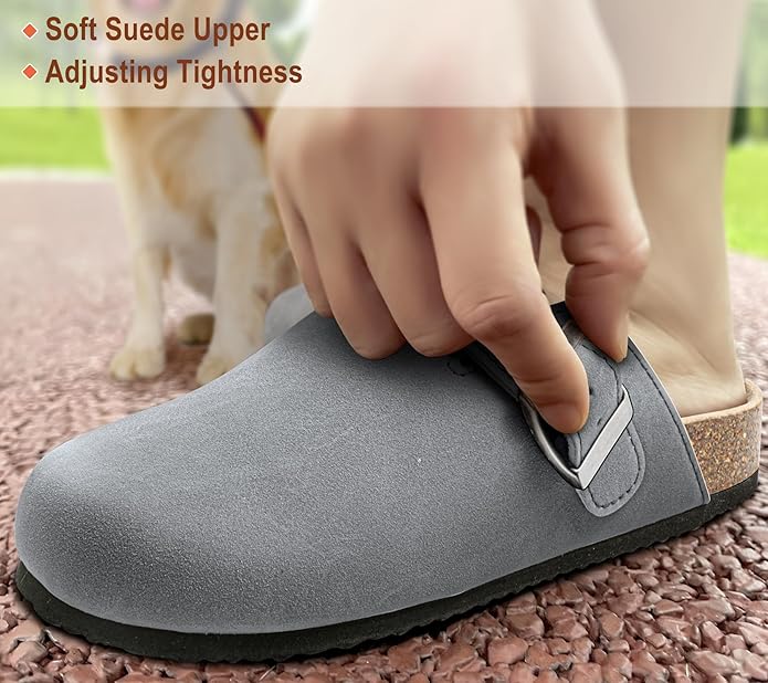 BULLIANT Comfort Clogs Slippers Sandals Nurse Work Shoes Unisex for Men Women with Cushioned Cork-Footbed