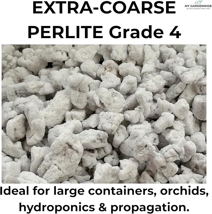 Perlite for Plants, Extra Coarse Grade 4 Horticultural Perlite, Organic Perlite for Gardening Indoor & Outdoor, Made in USA (15 quarts)