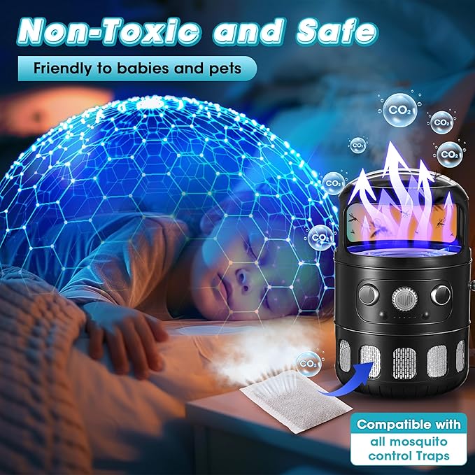 6 Pack Mosquito Attractant in Bulk, Lure for Bug Zapper Bait Refill Compatible with All Mosquito Trap Enhances Catch Rates for Indoor Outdoor Traps, Safe and Long Lasting