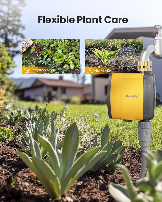 RAINPOINT WiFi Water Timer - TTV103WRF Brass Inlet Sprinkler, Use with TWG004WRF WiFi Hub