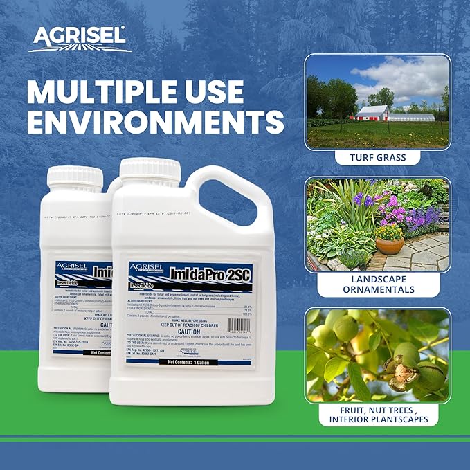 ImidaPro 2SC/Midash 2SC Insect & Pest Control, Residential & Commercial, Effective Against 100+ Pests, Outdoor Use Only, Includes 3-Pack of Agrisel Protective Gloves, 128 Ounces