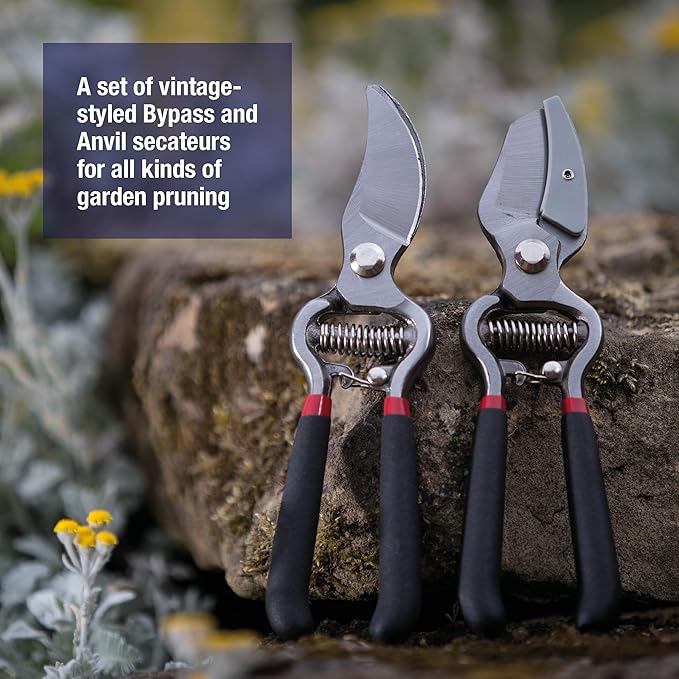 Spear & Jackson CUTTINGSET8 Traditional Bypass & Anvil Pruner/Secateur Set