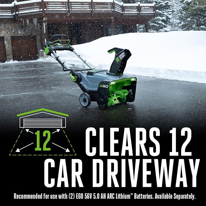 EGO Power+ SNT2110 Peak Power 21-Inch 56-Volt Cordless Snow Blower with Steel Auger Battery and Charger Not Included,Black