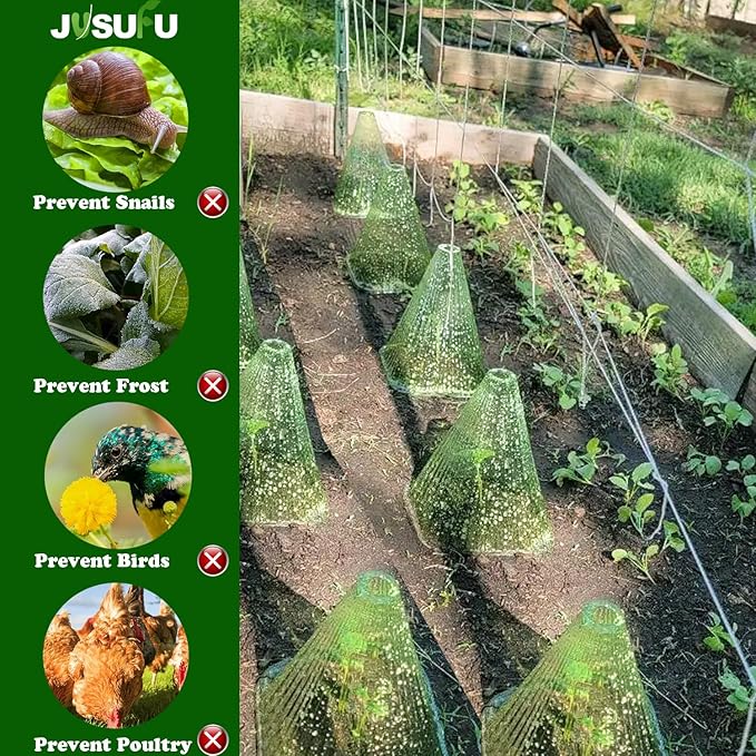 Garden Cloches for Plants, 20 Pack Plant Covers Reusable Plant Bell Cover Protects Plants from Birds, Frost,Snails Etc.