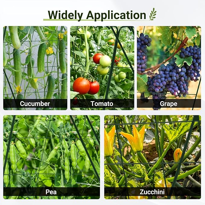 Cucumber Trellis for Raised Bed, 48" L x 32" W Garden Trellis for Climbing Plants Outdoor with Support Structures, A Frame Trellis for Climbing Vegetables Peas, Vine, Bean