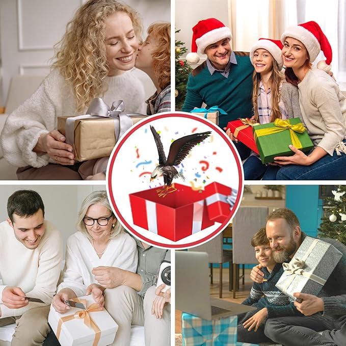 Kircust Garden Sculpture & Statue, Bald Eagle Large Outdoor Statues Metal Yard Art, Majestic America Eagle Bird Décor for Patio Yard and Lawn, 40.6-Inch Wide