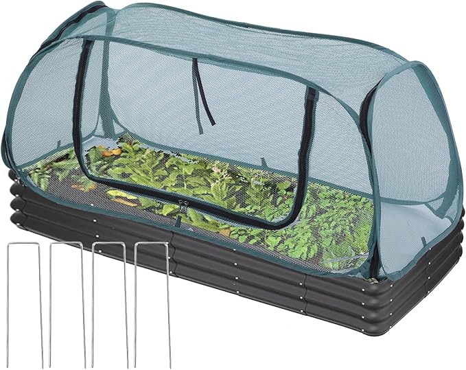 Garden Rows Accelerator Plants Cover,Garden Covers for Raised Beds (Green)