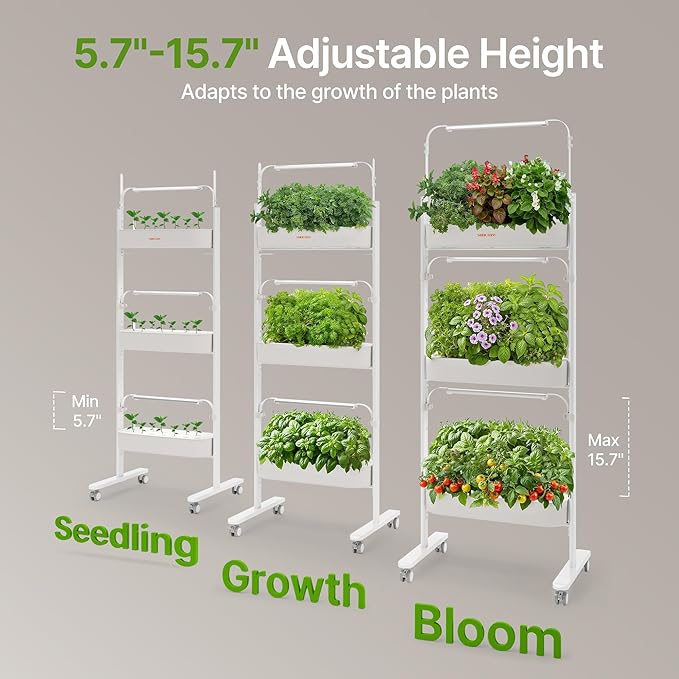 SUNCOZE 3-Tier Hydroponics Growing System Kit with 36 Pods – Full Spectrum Grow Lights, Hydroponic System Equipped with Smart Controller, Indoor Herb Garden Kit for Vegetables, Herbs, Fruits&Flowers