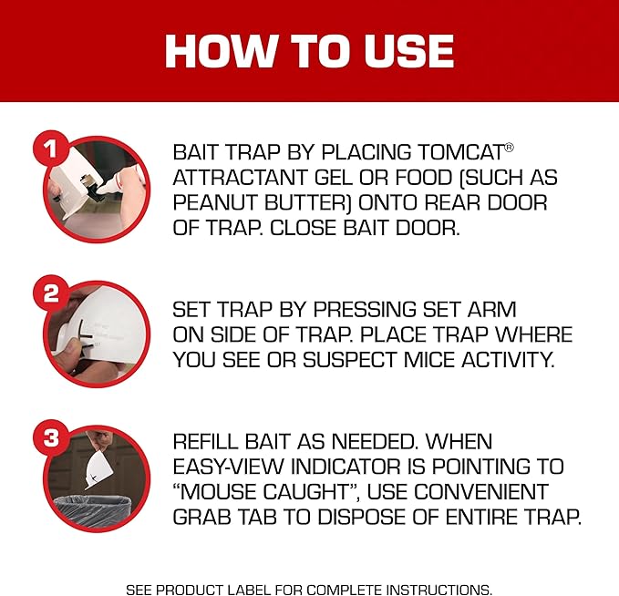 Tomcat Kill & Contain Mouse Trap, Never See a Dead Rodent Again, 2 Traps