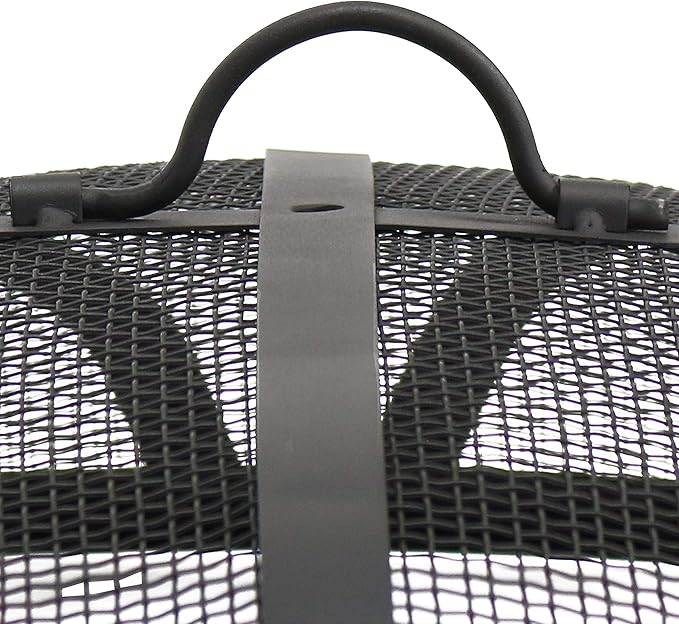 Sunnydaze 39-Inch Replacement Steel Fire Pit Bowl with Round Spark Screen - High-Temperature Painted Finish