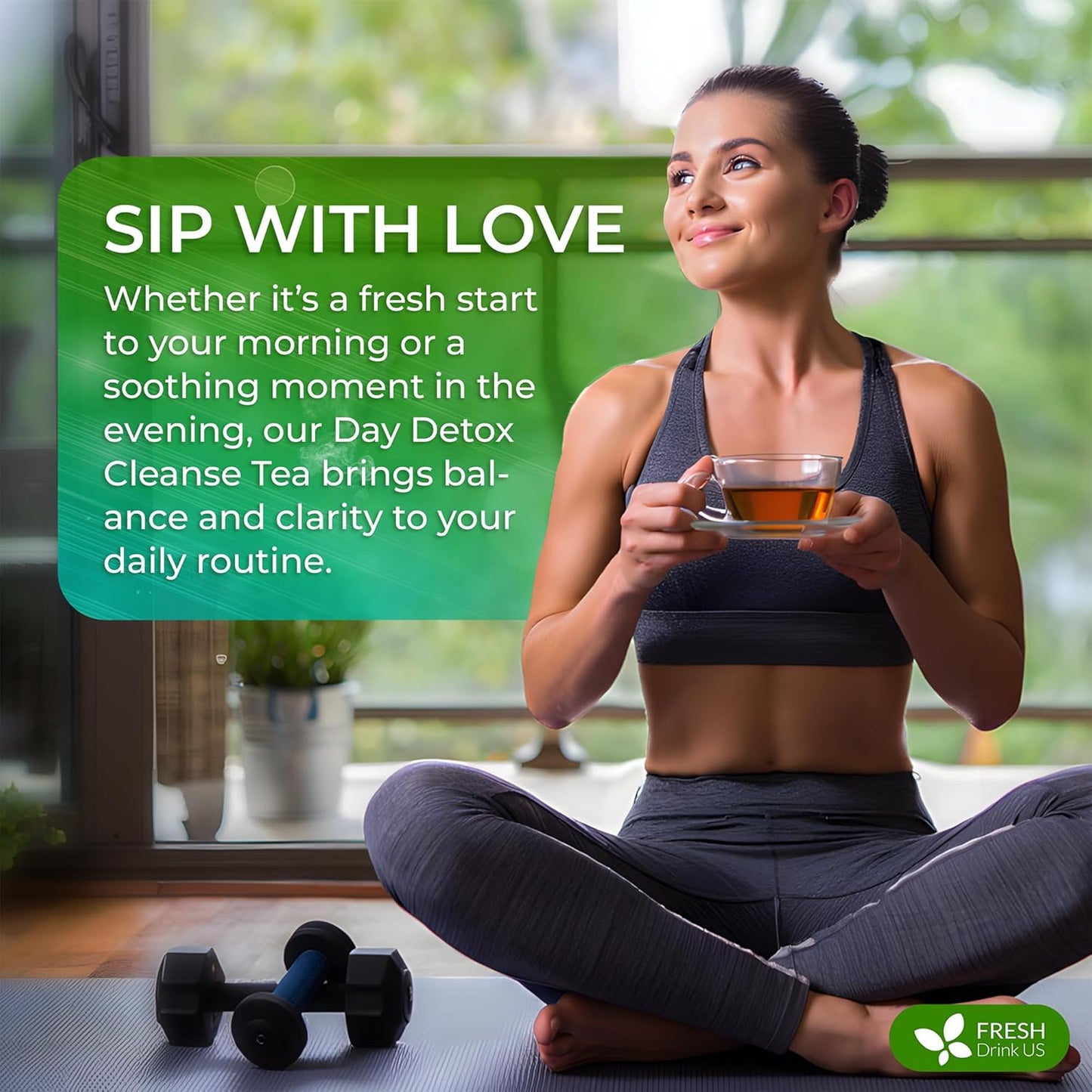 FreshDrinkUS, 75 Teabags of Herbal Day Cleanse Tea – 75 Day Program | Refreshing Mint Blend with Dandelion, Senna & Hibiscus | Naturally Supports Wellness & Light-Feeling | Caffeine-Free Herbal Tea