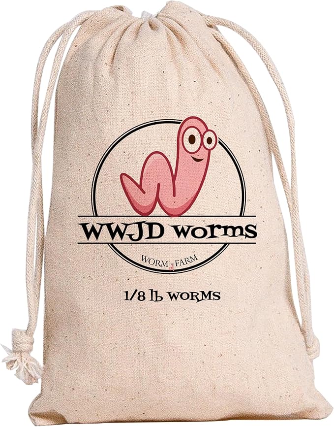 Red Wigglers Composting Worms - 1/8lb Red Worms for Composting Bin, for Plants or Gardening, Compost Worm for Soil Fertility & Worm Farm, Easy to Manage