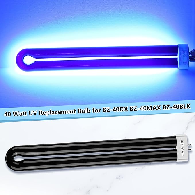 Bug Zapper Replacement Bulbs, 40w Black Light Bulb Compatible with Black Flag Bug Zapper Model BZ-40DX, BZ-40MAX, and BZ-40BLK (1)