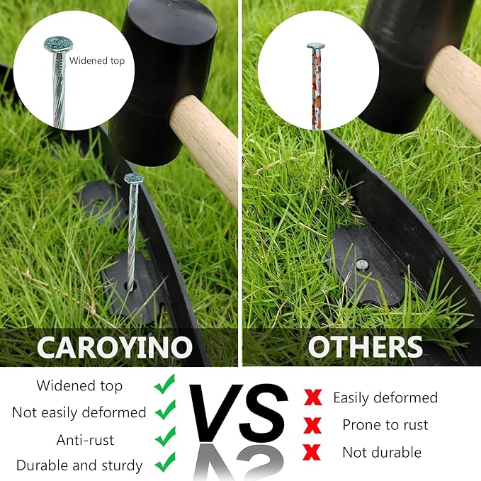 Artificial Turf Stakes Galvanized Spiral Landscape Spikes 12IN Weed Barrier Fabric Stakes for Paver Edging, Gardening Lawn Edging, Carpentry and More (25 PC)